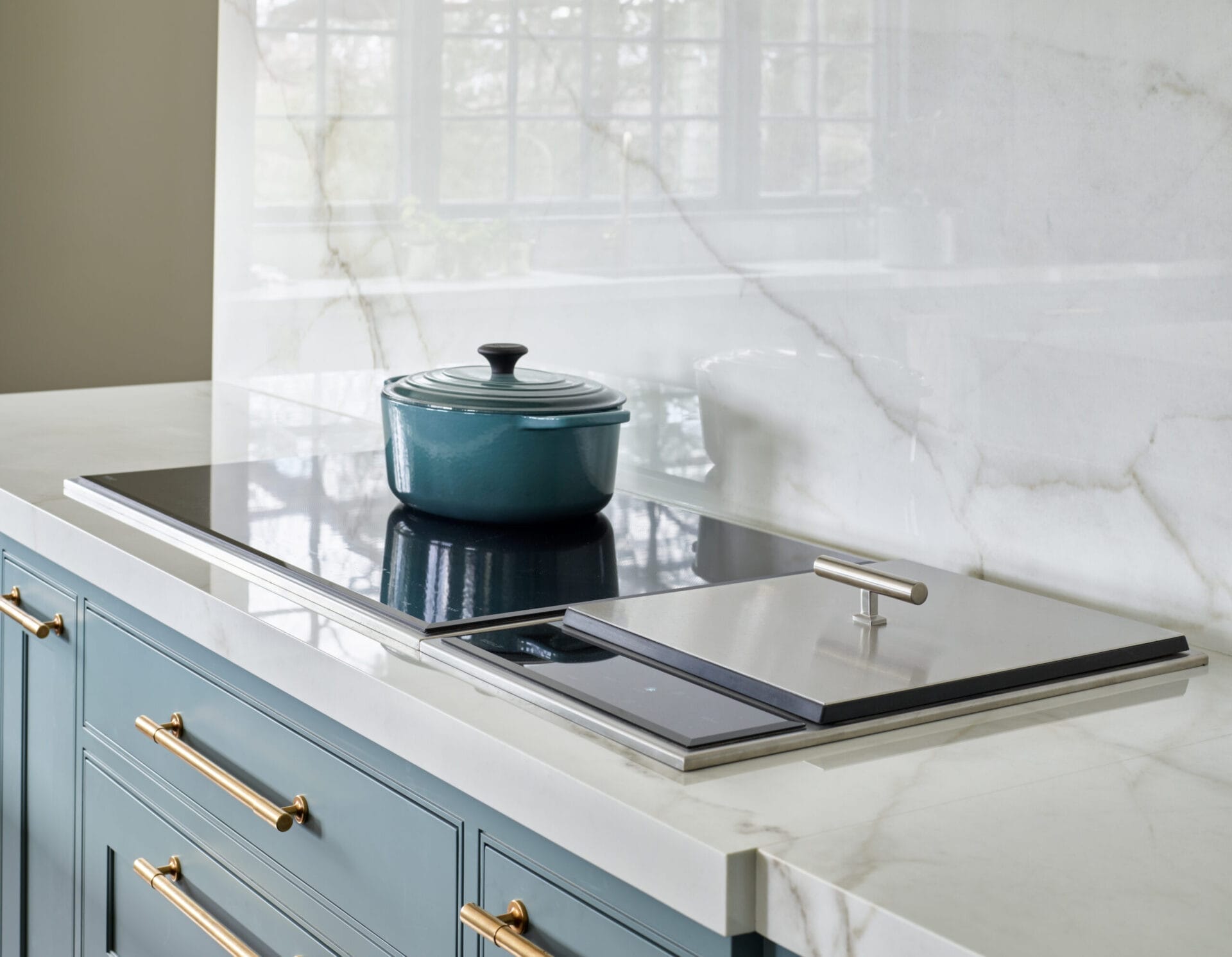 Image of a freshly cleaned glass stove top